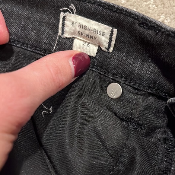 Madewell 9 inch high rise black skinny Jean - Picture 3 of 3